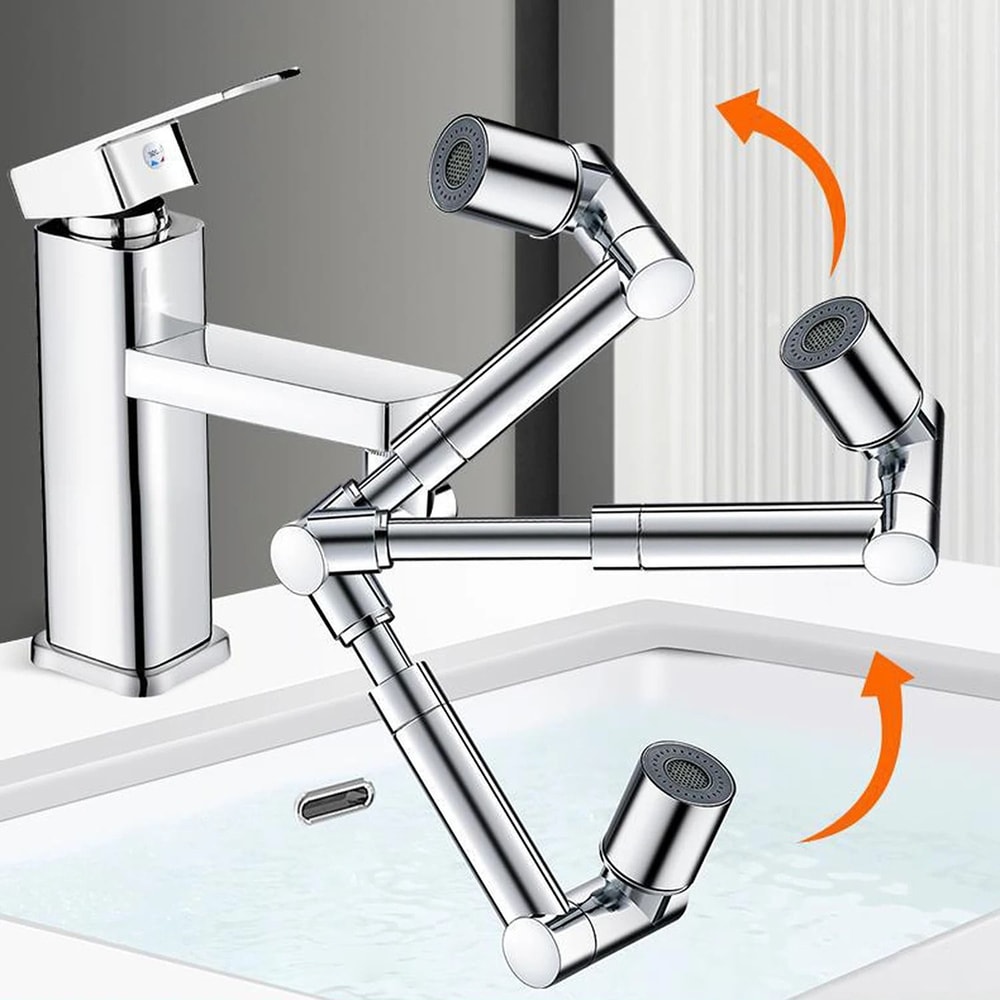 1440 Swivel Robotic Arm Faucet Aerator Retractable Universal Sink Extender 3