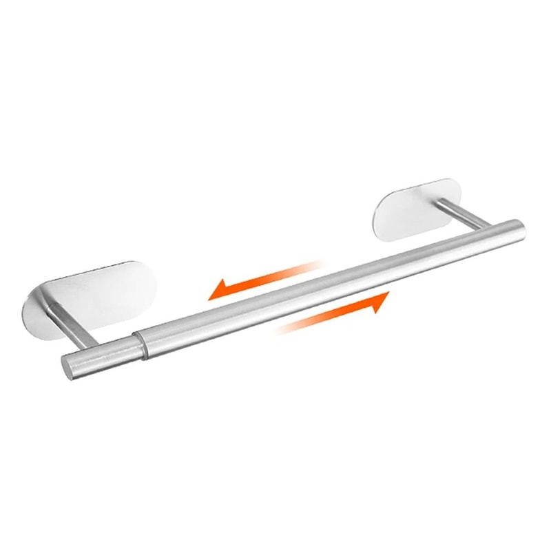 Retractable Matte Black Towel Bar SUS304 Stainless Steel Bathroom Hanging Rack 9