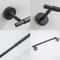 Retractable Matte Black Towel Bar SUS304 Stainless Steel Bathroom Hanging Rack 5
