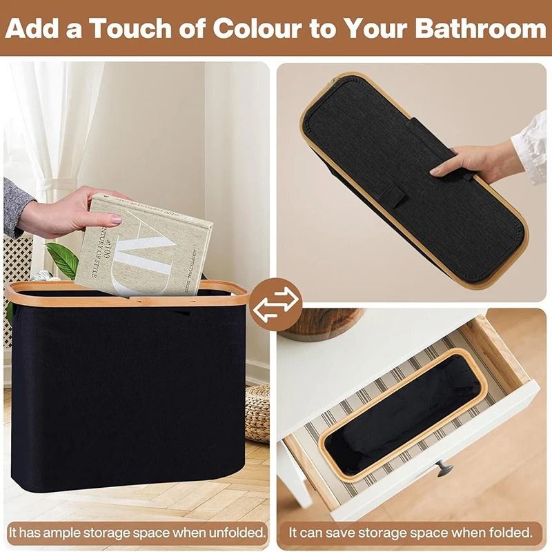 Foldable Toilet Paper Storage Basket Large Capacity Bathroom Organizer With Lid 4