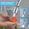 360 Rotary Splashback Tap Nozzle Dual Mode Kitchen Sink Faucet Aerator 1