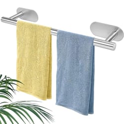 drill-free retractable bathroom towel rack – sus304 stainless steel adhesive hanger