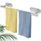 DrillFree Retractable Bathroom Towel Rack SUS304 Stainless Steel Adhesive Hanger 0