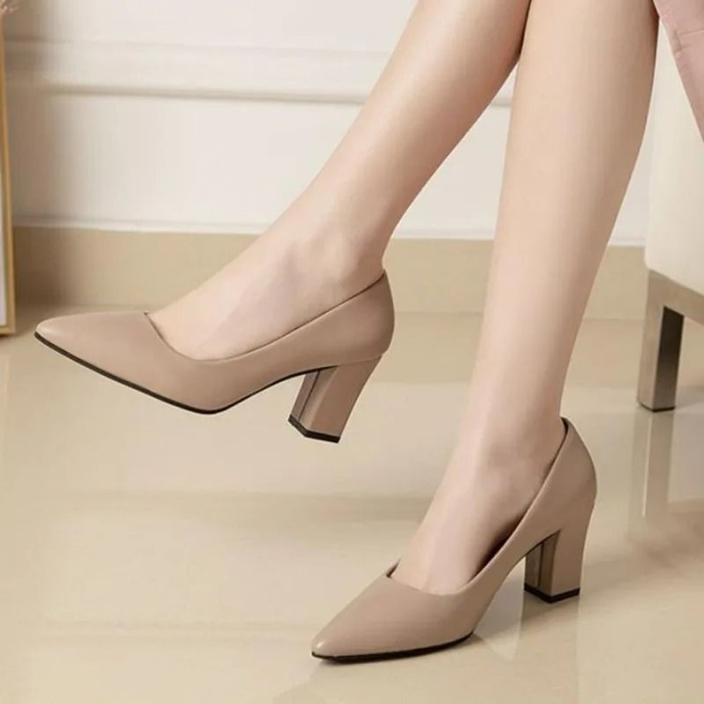 Elegant Pointed Toe Patent Leather Pumps Slim High Heels For Professional Evening Wear 0