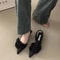 Elegant Flower Slingback Dress Mules Fashionable Low Heel Slingback Pumps 3