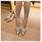 Pointed Transparent PVC Rhinestone Sandals Elegant Wrapped Back Buckle High Heels 4
