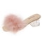 Sexy Faux Fox Fur Square Toe Pumps Elegant Chunky Heel Summer Slippers 8
