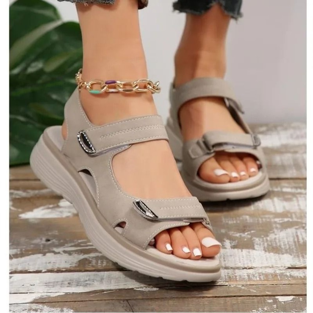 Elegant Genuine Leather Sport Sandals Lightweight Plus Size Comfort Slippers 4