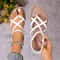 Solid Color Woven Herculean FlipToe Sandals Modern Summer Beach Flats 6