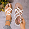 Solid Color Woven Herculean FlipToe Sandals Modern Summer Beach Flats 6
