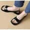 Retro SquareHead Chunky Sandals Summer Fashionable Versatile OpenToe Heels 5