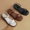 Concise Genuine Leather Office Sandals Elegant LowHeel Summer Walking Shoes 2