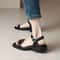 Concise Genuine Leather Office Sandals Elegant LowHeel Summer Walking Shoes 5