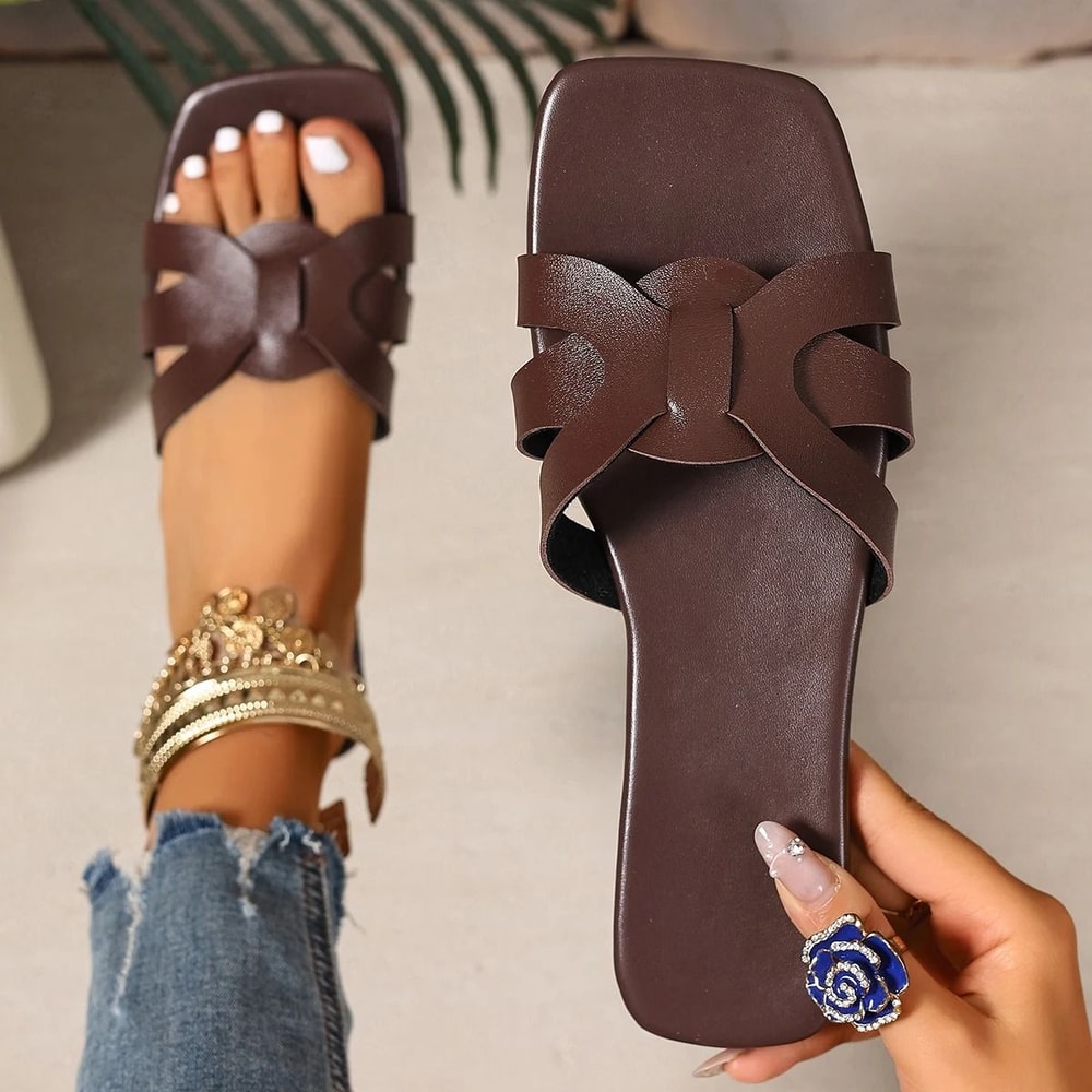 Modern BrandInspired Summer Slides Lightweight OpenToe Leisure Sandals 6