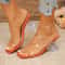 Sexy Transparent Shaped Heels Modern SquareToe HighHeeled Party Sandals 0