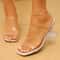 Sexy Transparent Shaped Heels Modern SquareToe HighHeeled Party Sandals 7