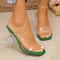 Sexy Transparent Shaped Heels Modern SquareToe HighHeeled Party Sandals 8