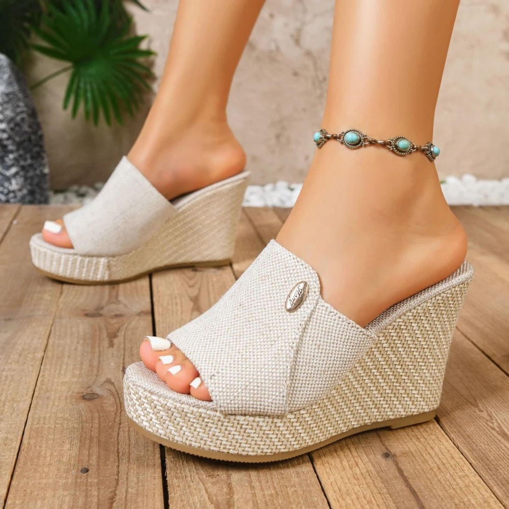 Summer Platform Wedge Sandals Comfortable HighHeel Outdoor Beach Slides 0
