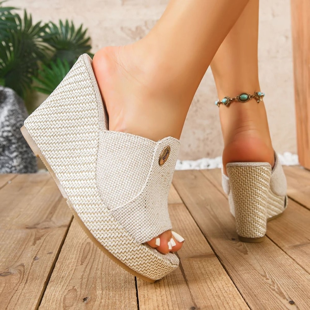 Summer Platform Wedge Sandals Comfortable HighHeel Outdoor Beach Slides 3