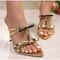 Luxury Gold Stiletto Sandals Elegant PointedToe Bowtie Party Pumps 0