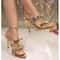 Luxury Gold Stiletto Sandals Elegant PointedToe Bowtie Party Pumps 3