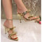 Luxury Gold Stiletto Sandals Elegant PointedToe Bowtie Party Pumps 3