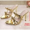 Luxury Gold Stiletto Sandals Elegant PointedToe Bowtie Party Pumps 4