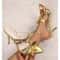 Luxury Gold Stiletto Sandals Elegant PointedToe Bowtie Party Pumps 6