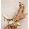 Luxury Gold Stiletto Sandals Elegant PointedToe Bowtie Party Pumps 6