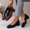 Retro MidHeel Pumps FashionForward Autumn Designer Walking Shoes 4