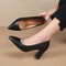 Korean Style Pointed Thick Heels FashionForward Shallow Mouth Dress Shoes 0