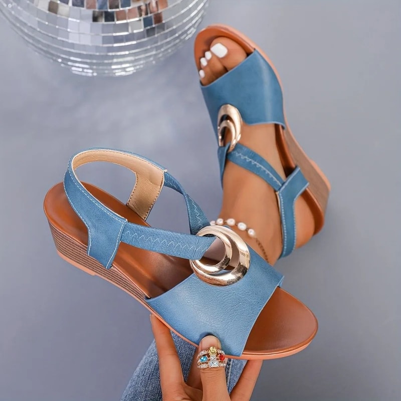 Summer Platform Wedge Sandals Lightweight Casual SlipOn Beach Shoes 2