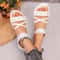 Elegant Floral Summer Flats Fashionable OpenToe Casual Sandals 1