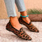 Fashion Leopard PointedToe Loafers Casual WearResistant Walking Flats 4