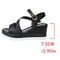 Crystal AnkleBuckle Wedge Sandals Elegant Summer Chunky Platform Shoes 5