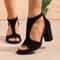 Sexy BackZipper Fish Mouth Sandals Elegant Solid Color Summer High Heels 0