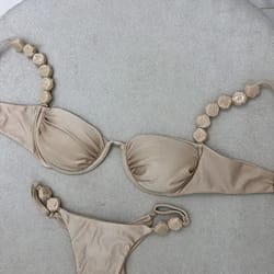 golden print high-waist bikini set – push-up luxury swimwear