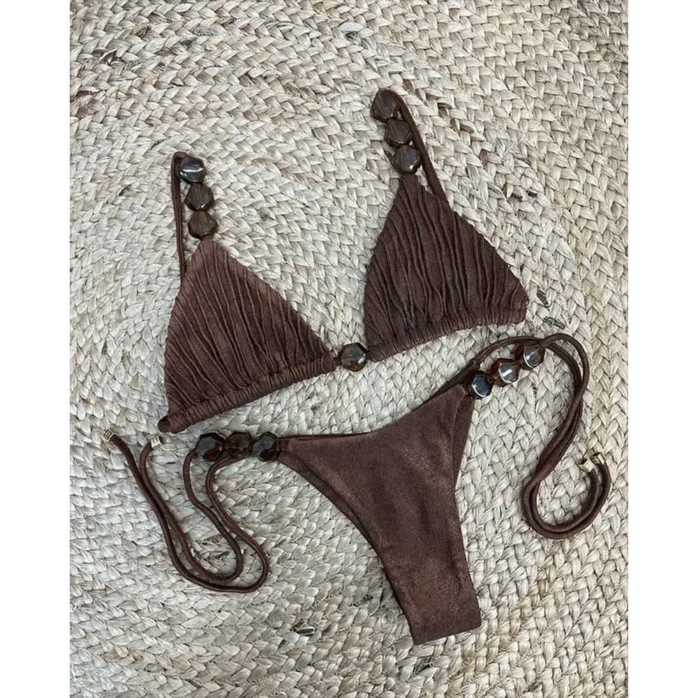 HighWaist Bikini Set PushUp Luxury Swimwear 1