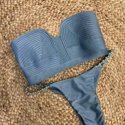 bandage stripe brazilian bikini – sexy rope accent two-piece swimwear