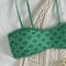 Green Floral Pleated Bandeau Bikini PushUp Padded Thong Swimwear 2