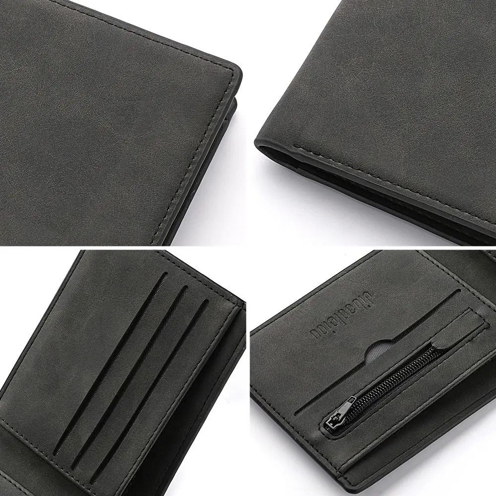 MultiCard Slot Mens Wallet Slim PU Leather LargeCapacity Folding Purse 4