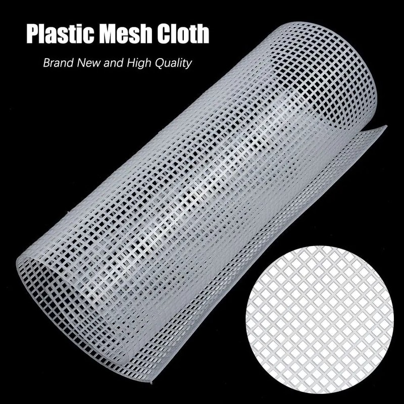 Handmade Plastic Mesh Cloth DIY Latch Hook Grid For Bags Rugs 0