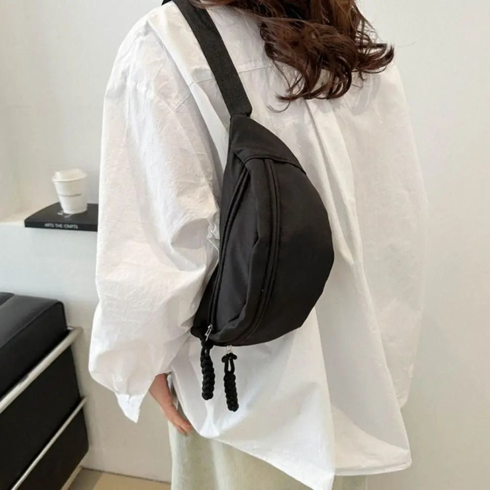 Half Moon Oxford Chest Bag LargeCapacity Waterproof Running Waist Pack 1