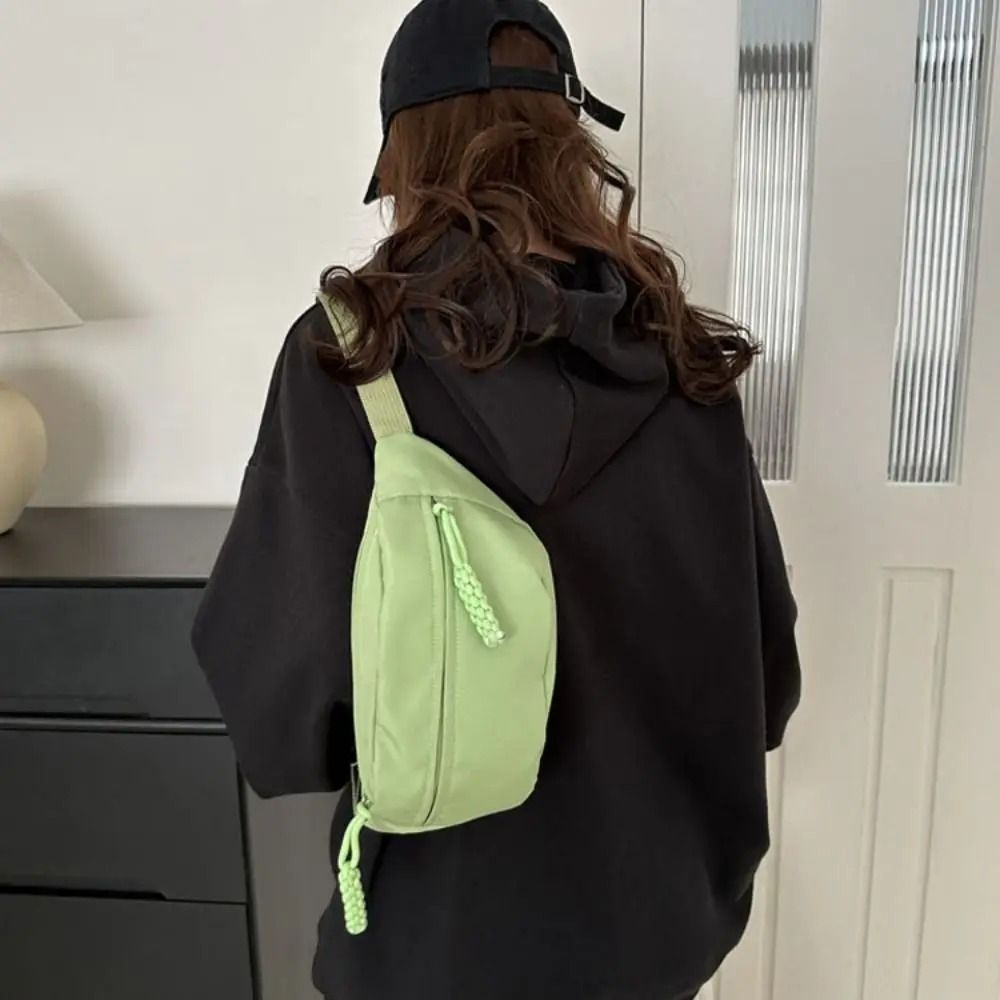 Half Moon Oxford Chest Bag LargeCapacity Waterproof Running Waist Pack 3