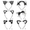 Cute Lace Black Cat Ears Headband Sexy Cosplay Party Hair Accessory 5