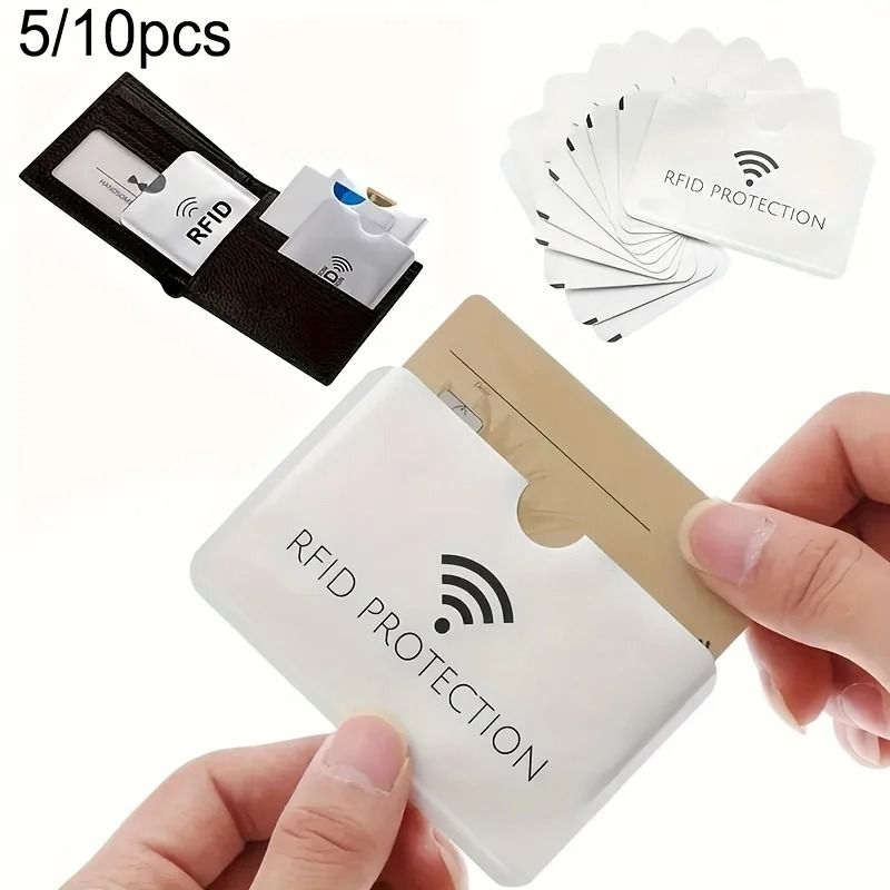 10Piece Aluminum Smart RFID Blocking Sleeves UltraSlim AntiTheft Bank Card Protection 1