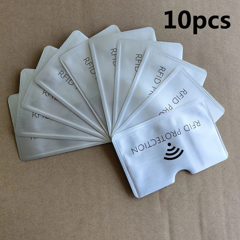 10Piece Aluminum Smart RFID Blocking Sleeves UltraSlim AntiTheft Bank Card Protection 4