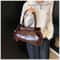 Oil PU Leather LargeCapacity Tote Fashionable Multifunctional Underarm Shoulder Bag 2