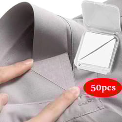 50-piece self-adhesive collar styling tape – anti-warp shirt neck protector & support pads
