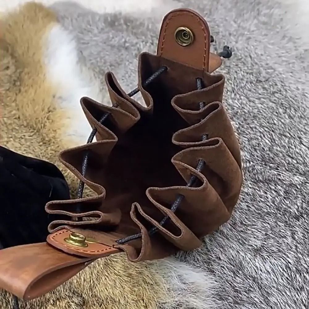 Viking Medieval Fanny Pack Durable Drawstring Waist Bag Vintage Coin Purse 2